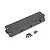 A black Traxxas Maxx centre skid plate for an extended chassis, shown with a set of mounting screws on a white background.
