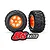 Traxxas 4.0/5.5" 8S X-Maxx AT Tyres on X-Maxx Orange Rims - Glued Wheels 2Pcs 7772T