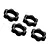 Traxxas Black Aluminium 17mm Splined Serrated Wheel Nuts 4Pcs 7758A