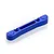 A blue anodized aluminium RC suspension arm pin mount on a white background.