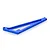 A blue anodized aluminium rear chassis brace for an HSP RC car, featuring a triangular cutout design and mounting holes.