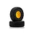 HSP 1/16 Crawler Tyres on Yellow Rims - Glued Wheels 2Pcs R62099-Y