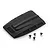 A black plastic RC car hood scoop accessory with a textured mesh design and four small mounting screws on a white background.