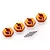 HSP Orange Aluminium 12mm Wheel Hexes 4Pcs w/ Pins P620022
