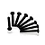 A set of eight black button head screws arranged in a fan shape against a white background.