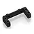A black plastic U-shaped servo mount for an RC car, featuring multiple screw holes for mounting.
