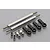 HSP RC upper link set including two metal threaded rods, four black plastic rod ends, two ball studs, and two ball inserts on a grey background.