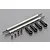 HSP lower link set including two threaded metal rods, four black plastic rod ends marked with A, and four metal pivot balls.