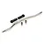 HSP steering link set including one bent metal rod, two black plastic rod ends, and two metal ball studs on a white background.