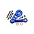 GPM Aluminium 25T Servo Horn with Linkage - Blue MAK16025T-B
