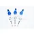 GPM Blue Aluminium TRX-4 Servo Horns for Differential Lockers 3Pcs w/ Built in Servo Saver TRX4025T/S/3-B