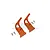 GPM Orange Aluminium Rear Wing Mounts 2Pcs MAI040RB-OR