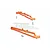 GPM Orange Aluminium Front & Rear Chassis Brace Set MAF016FR-OR