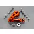 GPM Orange Aluminium Servo Horn w/ Linkage MAK16025-OR