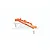 GPM Orange Aluminium Front Chassis Brace MAF016F-OR