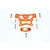 GPM Orange Aluminium Front Top Brace Set MAK015-OR