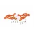 GPM Orange Aluminium Front Lower Suspension Arms 2Pcs w/ Hardware MAF055-OR