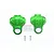 GPM Green Aluminium Front or Rear Differential Output Yokes 2Pcs w/ Hardware MAG012-G