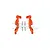 GPM Orange Aluminium Rear Body Post Fixed Mounts 2Pcs w/ Hardware MAI040RA-OR
