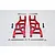 GPM Red Aluminium Stampede 2WD Front Lower Suspension Arms 2Pcs w/ Pins CRA055-R