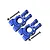 GPM Blue Aluminium Rear Hubs 2Pcs SLE022-B