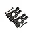GPM Black Aluminium Rear Hubs 2Pcs SLE022-BK