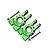 GPM Green Aluminium Rear Hubs 2Pcs SLE022-G