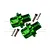GPM Green Aluminium +13mm Wheel Hex Adapters 2Pcs SLE010/+13MM-G