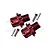 GPM Red Aluminium +13mm Wheel Hex Adapters 2Pcs SLE010/+13MM-R