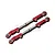 GPM Red Aluminium & Stainless Steel Front Upper Arm Tie Rods 2Pcs SLE057S-R