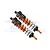 GPM Orange Aluminium Front Piggyback Shocks 128mm SLE128F/L-OR-BK
