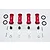 GPM Red Aluminium +25mm Hex Adapters 4Pcs w/ Hardware SLA010/+25MM-R