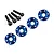 LaTrax Blue Aluminium 12mm Wheel Nut Washers 4Pcs 7668