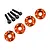 LaTrax Orange Aluminium 12mm Wheel Nut Washers 4Pcs 7668X