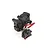 Rovan 1/5 scale Baja plastic gear differential transmission assembly with red metal support bracket.