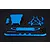 Rovan Blue Aluminium Front Bumper w/ Light Kit 871432