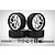 A set of four Rovan 6-inch all-terrain RC wheels with silver rims and black tires, including hex adapters, pins, and mounting hardware.