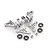 Rovan Silver Aluminium Front Steering Hubs w/ Rubber Shielded Bearings 851152