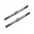 Two silver-coloured metal RC turnbuckles with threaded ends and a central hexagonal adjustment section, isolated on a white background.