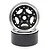 Yeah Racing 1.9" 5 Spoke Graphite Silver Beadlock Rims 2Pcs WL-0166SV