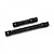 Two black steel center driveshafts for an RC crawler, featuring universal joints and the Yeah Racing logo, isolated on a white background.