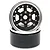 Yeah Racing 1.9" 6 Spoke Graphite Silver Beadlock Rims 2Pcs WL-0169SV