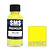 A 30ml bottle of SMS Premium Yellow acrylic lacquer paint next to a yellow color swatch labeled PL05 YELLOW.