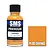 A 30ml bottle of Scale Modellers Supply Premium Orange acrylic lacquer paint next to an orange color swatch labeled PL08 ORANGE.