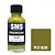 A 30ml bottle of Scale Modellers Supply Premium Olive acrylic lacquer paint next to a square color swatch labeled PL12 OLIVE.