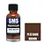 A 30ml bottle of SMS Premium Dark Brown acrylic lacquer paint next to a dark brown color swatch.