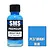 A 30ml bottle of SMS Premium Bright Blue acrylic lacquer paint next to a blue color swatch labeled PL37 Bright Blue.