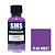 A 30ml bottle of SMS Premium Violet acrylic lacquer paint with a black cap, next to a purple color swatch labeled PL40 VIOLET.