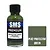 A 30ml bottle of SMS Premium Protective Green acrylic lacquer paint with a black cap, next to a square color swatch labeled PL82 PROTECTIVE GREEN.