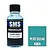A 30ml bottle of SMS Premium Clear Aqua acrylic lacquer paint next to a teal-coloured square swatch labeled PL112 CLEAR AQUA.